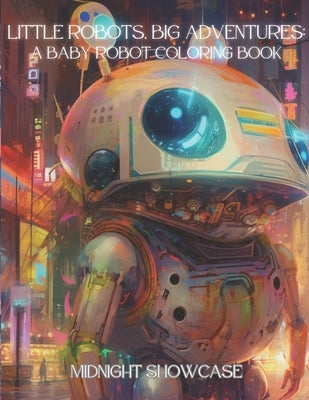 Little Robots, Big Adventures: A Baby Robot Coloring Book by Showcase, Midnight