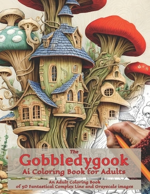 The Gobbledygook Ai Coloring Book for Adults: An Adult Coloring Book fo 50 Fantastical Complex Line and Grayscale Images by Thompson, David