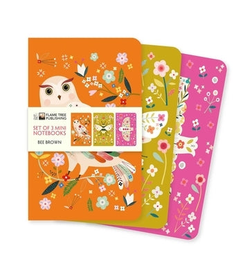 Bee Brown Set of 3 Mini Notebooks by Flame Tree Studio