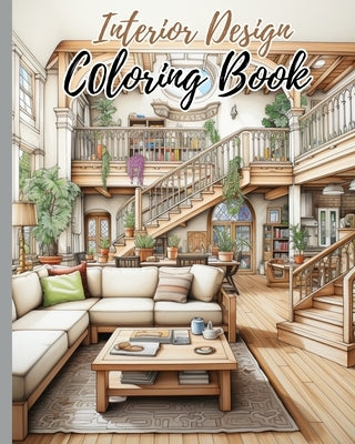 Interior Design Coloring Book: Tiny Illustrations Of Miniature And Cozy Rooms, Mini Home Coloring Pages by Nguyen, Thy