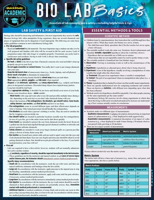 Bio Lab Basics: A Quickstudy Laminated Reference Guide by Miskevich, Frank