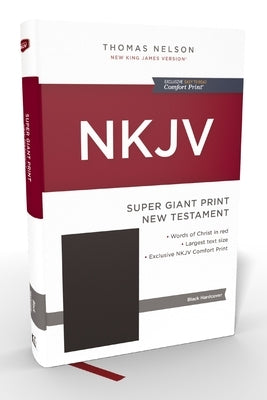 NKJV Super Giant Print New Testament, Hardcover, Red Letter, Comfort Print by Thomas Nelson
