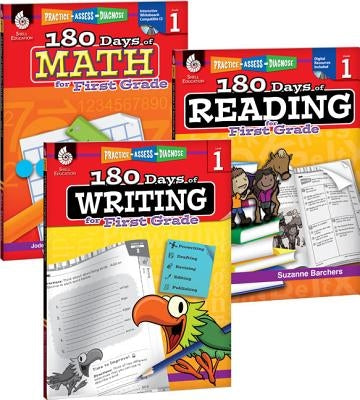 180 Days of Reading, Writing, and Math for First Grade 3-Book Set by Barchers, Suzanne I.