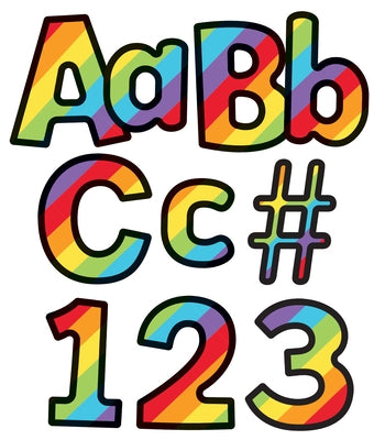 Celebrate Learning Rainbow Stripe Combo Pack Bulletin Board Letters by Carson Dellosa Education