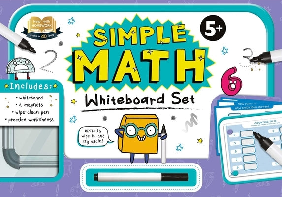 Help with Homework: Simple Math Whiteboard Set: Early Learning Box Set for 5+ Year-Olds [With 2 Magnets and Marker] by Igloobooks