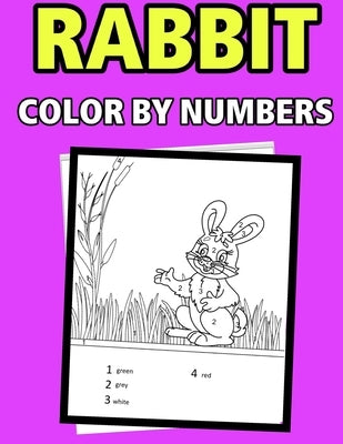 Rabbit color by numbers: coloring book for kids ages 4-8 by Activity Book, Salah