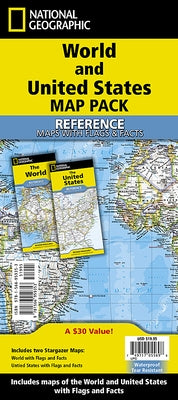 World and United States (Folded with Flags and Facts) [Map Pack Bundle] by National Geographic Maps - Reference