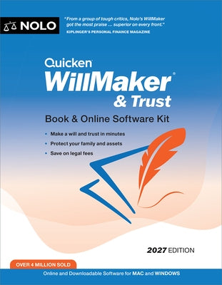 Quicken Willmaker & Trust: Book & Online Software Kit by Nolo, Editors Of