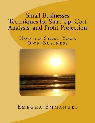 Small Businesses Techniques for Start Up, Cost Analysis, and Profit Projection: How to Start Your Own Business by Emmanuel, Emegha Omoruyi