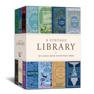 A Vintage Library: 50 Classic Book Cover Postcards by Union Square & Co