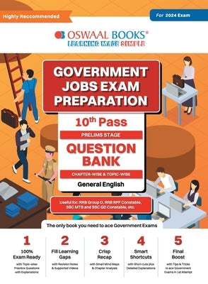 Oswaal Government Exams Question Bank 10th Pass General English for 2024 Exam by Oswaal Editorial Board