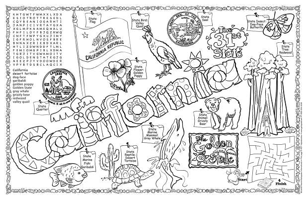 California Symbols & Facts Funsheet - Pack of 30 by Gallopade, International