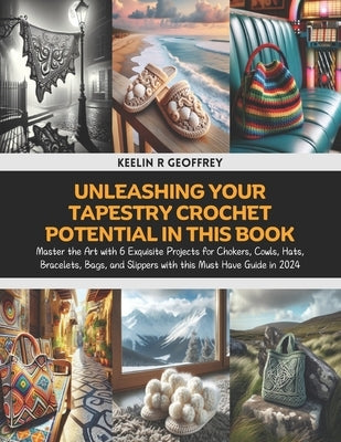 Unleashing Your Tapestry Crochet Potential in this Book: Master the Art with 6 Exquisite Projects for Chokers, Cowls, Hats, Bracelets, Bags, and Slipp by Geoffrey, Keelin R.