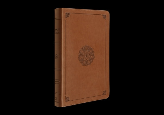 ESV Large Print Thinline Bible (Trutone, English Saddle, Emblem Design) by 