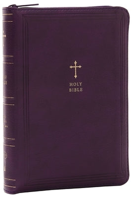 KJV Holy Bible, Compact Reference Bible, Leathersoft, Purple with Zipper, 43,000 Cross-References, Red Letter, Comfort Print: Holy Bible, King James V by Thomas Nelson