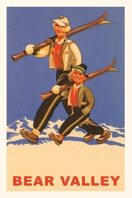 The Vintage Journal Mom and Boy with Skis on Shoulders, Bear Valley by Found Image Press