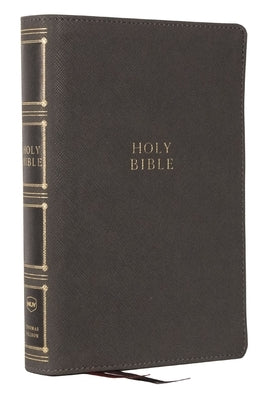 Nkjv, Compact Center-Column Reference Bible, Leathersoft, Gray, Red Letter, Comfort Print by 