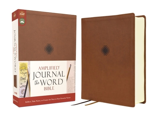 Amplified Journal the Word Bible, Leathersoft, Brown: Reflect, Take Notes, or Create Art Next to Your Favorite Verses by Zondervan