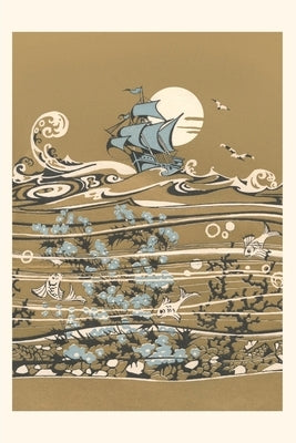 Vintage Journal Sailing Ship and Underwater View by Found Image Press