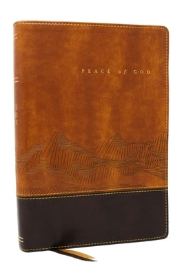 Peace of God Bible: Discover and Experience God's Shalom Throughout the Bible (Nkjv, Brown Leathersoft, Red Letter, Comfort Print) by Johnston Phd, Jeremiah J.