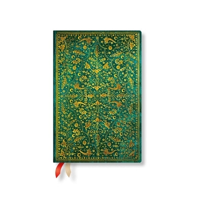 2027 Emerald Flower Mini Horizontal Hardcover 18-Month Weekly Planner, 208pg, 80gsm by Paperblanks (Nature's Grace) by Paperblanks