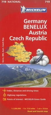 Michelin Germany, Benelux, Austria, Czech Republic Road and Tourist Map by Michelin