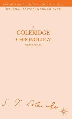 A Coleridge Chronology by Purton, Valerie