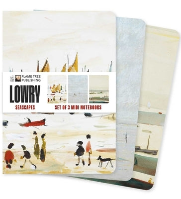 L.S. Lowry: Seascapes Set of 3 MIDI Notebooks by Flame Tree Studio
