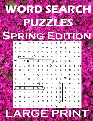 Word Search Puzzles Spring Edition: Word Games Activity Workbook / Large Print / Perfect for adults or kids by Studio, Pretty Laks