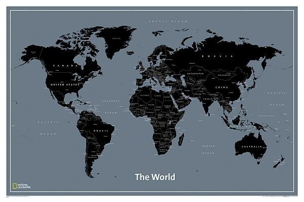 National Geographic World Modern Wall Map (Poster Size: 36 X 24 In) by National Geographic Maps