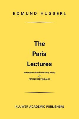 The Paris Lectures by Husserl, Edmund