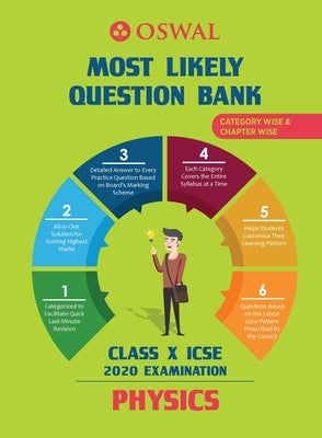 Most Likely Question Bank for Physics: ICSE Class 10 for 2020 Examination by Publishers, Oswal