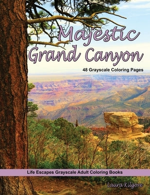 Majestic Grand Canyon Grayscale Adult Coloring Book: 48 grayscale coloring pages of grand canyon, Arizona, desert cactus, rock formations, majestic sc by Kilgore, Laura