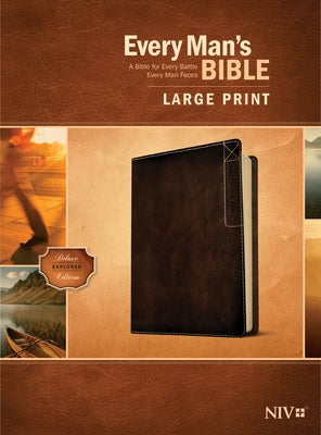 Every Man's Bible Niv, Large Print, Deluxe Explorer Edition (Leatherlike, Rustic Brown) by Arterburn, Stephen