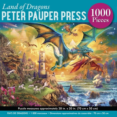 Land of Dragons 1000-Piece Jigsaw Puzzle (Gold Foil Highlights) by Peter Pauper Press Inc