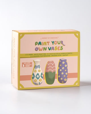 Paint Your Own Vase Kit - DIY Ceramic Vase Painting Set by Something, Journey Of
