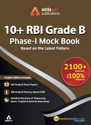 RBI Grade 'B' Phase I Mock Papers Practice Book by Adda247