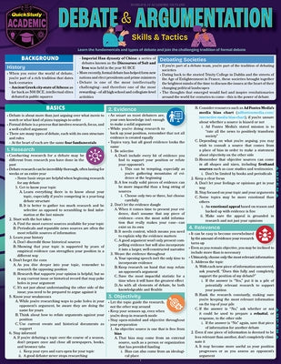 Debate & Argumentation - Skills & Tactics: A Quickstudy Laminated Reference Guide by Berg Scherer, Rachel