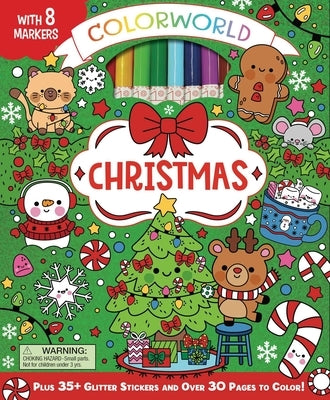 Colorworld: Christmas: Plus 35+ Glitter Stickers and Over 30 Pages to Color! by Larose, Madison