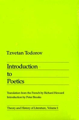 Introduction to Poetics: Volume 1 by Todorov, Tzvetan
