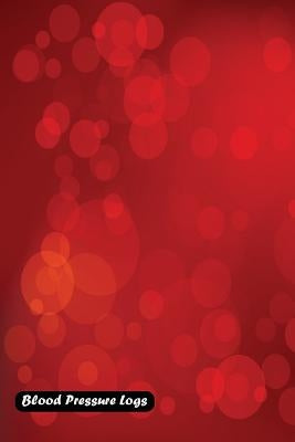 Blood Pressure Log: Blurred red bokeh cover by Shamrock Logbook