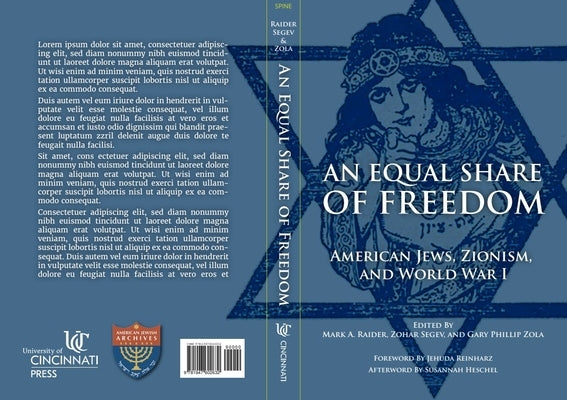 An Equal Share of Freedom: American Jews, Zionism, and World War I by Raider, Mark