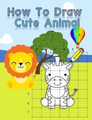 How To Draw: Cute Animal: How to draw books for kids - Grid method, easy step to draw image by Molner, James