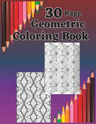 30 Page Geometric Coloring Book by Listings, Print
