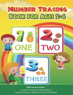 Number Tracing Book For Ages 2-4: In Black And White by Publications, Palinco