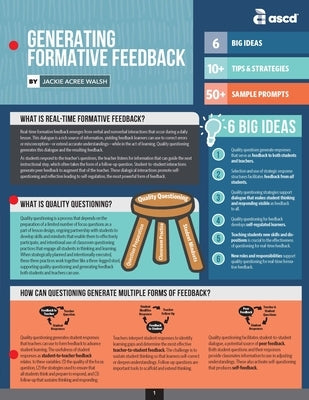 Generating Formative Feedback (Quick Reference Guide) by Walsh, Jackie Acree