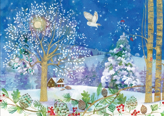 Winter Starlight Deluxe Boxed Holiday Cards (20 Cards, 21 Self-Sealing Envelopes) by Peter Pauper Press Inc