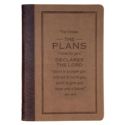 Journal Classic Zip Brown I Know the Plans 29:11 by Christian Art Gifts