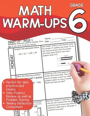 Daily Warm-Ups: Math for Sixth Grade: Fluency, Problem Solving and Critical Thinking by Jochen, Jennifer Smith