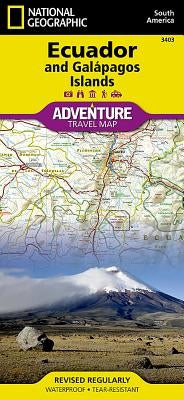 Ecuador and Galapagos Islands Map by National Geographic Maps
